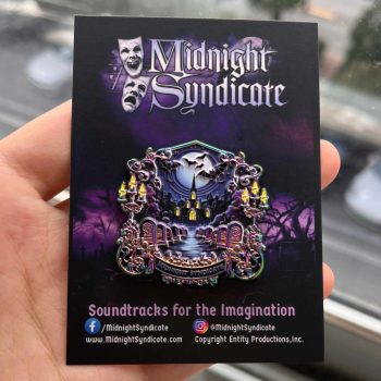 Midnight Syndicate Arcacia pin with backer