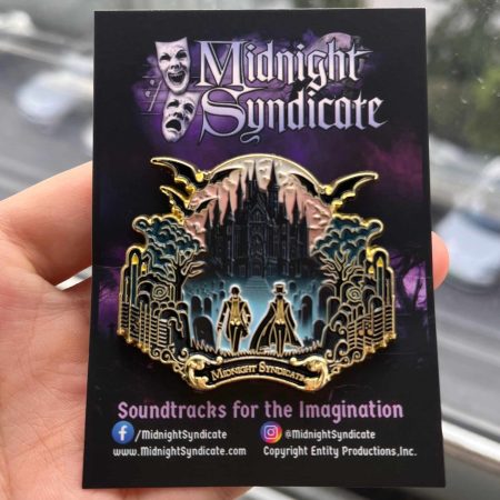 Midnight Syndicate "Dark Legacy" collectible pin with backer.