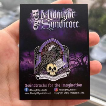 Midnight Syndicate Raven's Hollow pin with backer card