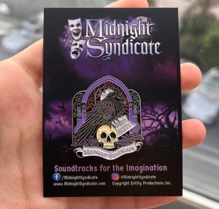 Midnight Syndicate Raven's Hollow pin with backer card